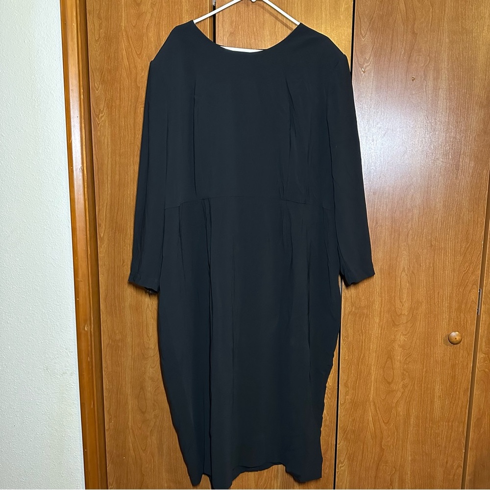Sergio Hudson Target Strong Padded Shoulder Black Formal Dress Plus Size 3X NWOT